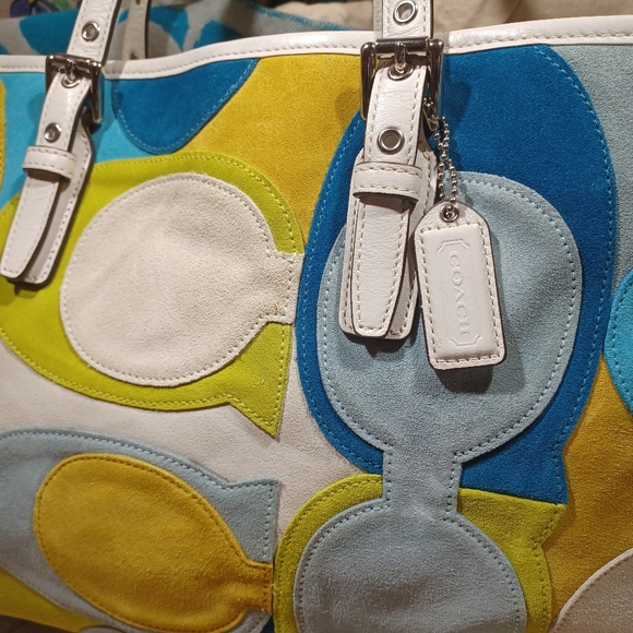 Coach suede tote - Picture 9 of 10